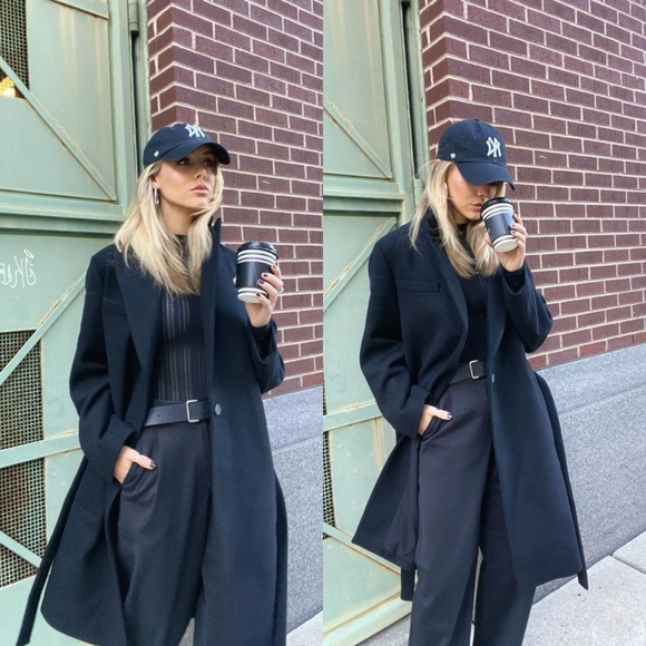 Alo Yoga Wool Gameday Overcoat black size large NEW! New with tags! - Picture 2 of 10